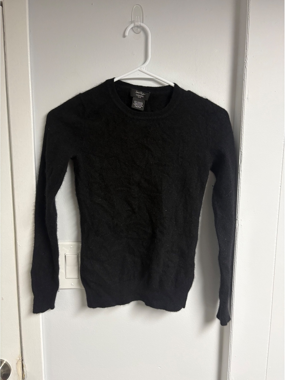 Lord & Taylor Petite Black 100% Cashmere Sweater XS